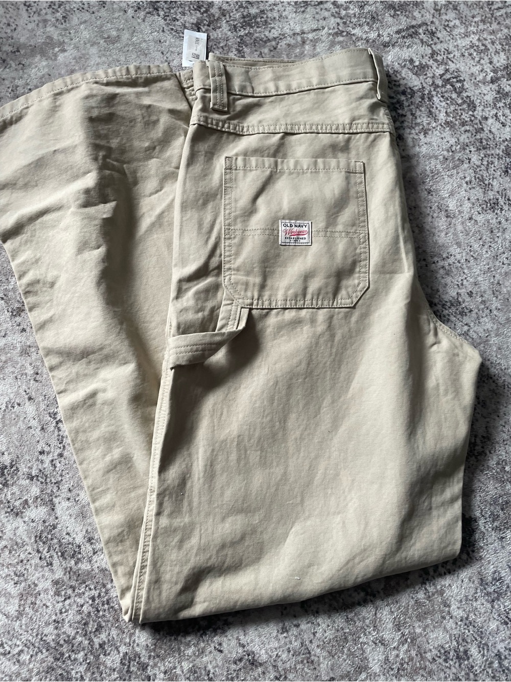 Old Navy Men's Khaki Carpenter Pants vintage baggy 34x36 tan